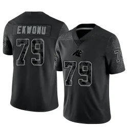 Youth Ikem Ekwonu Carolina Panthers No.79 Limited Reflective Jersey - Black