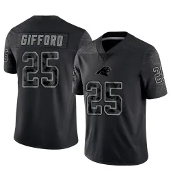 Youth Isaac Gifford Carolina Panthers No.25 Limited Reflective Jersey - Black
