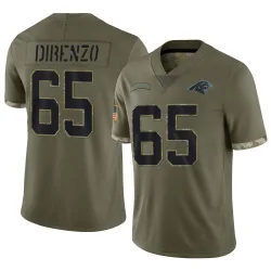 Youth J.D. DiRenzo Carolina Panthers No.65 Limited 2022 Salute To Service Jersey - Olive