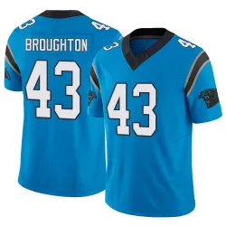 Youth JaTravis Broughton Carolina Panthers No.43 Limited Vapor F.U.S.E. Jersey - Blue