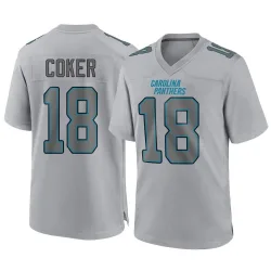 Youth Jalen Coker Carolina Panthers No.18 Game Atmosphere Fashion Jersey - Gray
