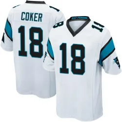 Youth Jalen Coker Carolina Panthers No.18 Game Jersey - White