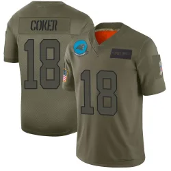 Youth Jalen Coker Carolina Panthers No.18 Limited 2019 Salute to Service Jersey - Camo