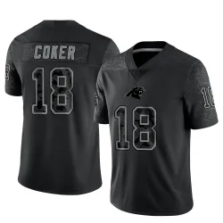 Youth Jalen Coker Carolina Panthers No.18 Limited Reflective Jersey - Black