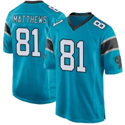 Youth Jordan Matthews Carolina Panthers No.81 Game Alternate Jersey - Blue