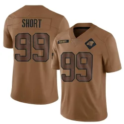 Youth Kawann Short Carolina Panthers No.99 Limited 2023 Salute To Service Jersey - Brown
