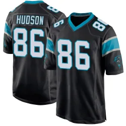 Youth Kobe Hudson Carolina Panthers No.86 Game Team Color Jersey - Black