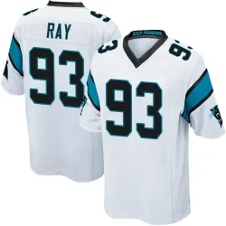 Youth LaBryan Ray Carolina Panthers No.93 Game Jersey - White