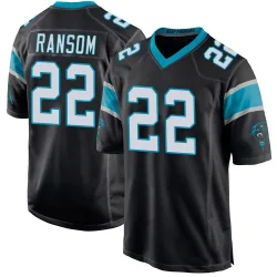 Youth Lathan Ransom Carolina Panthers No.22 Game Team Color Jersey - Black