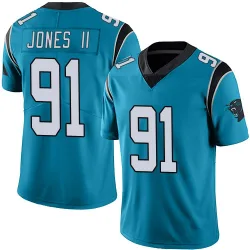 Youth Pat Jones II Carolina Panthers No.91 Limited Alternate Vapor Untouchable Jersey - Blue