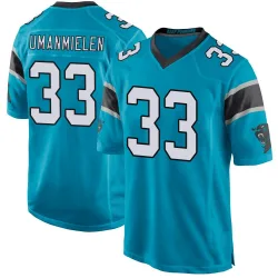 Youth Princely Umanmielen Carolina Panthers No.33 Game Alternate Jersey - Blue