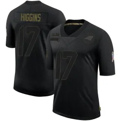 Youth Rashard Higgins Carolina Panthers No.17 Limited 2020 Salute To Service Jersey - Black