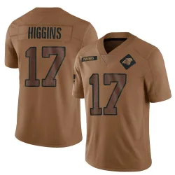 Youth Rashard Higgins Carolina Panthers No.17 Limited 2023 Salute To Service Jersey - Brown