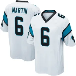 Youth Sam Martin Carolina Panthers No.6 Game Jersey - White