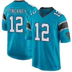 Youth Sam Pinckney Carolina Panthers No.12 Game Alternate Jersey - Blue
