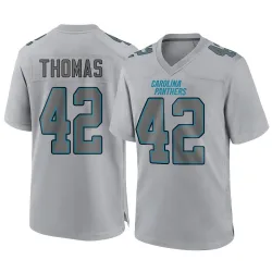 Youth Trevian Thomas Carolina Panthers No.42 Game Atmosphere Fashion Jersey - Gray