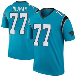 Youth Yosh Nijman Carolina Panthers No.77 Legend Color Rush Jersey - Blue